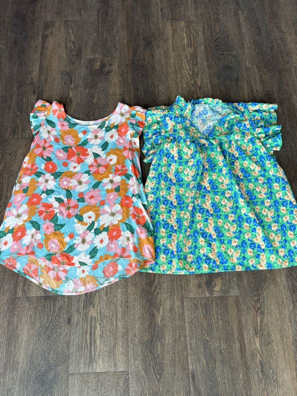 Floral Ruffle Sleeve Boutique Top Lot S26